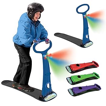 Amazon.com: Geospace Winter Fun Foldable Snow Scooter, Ski